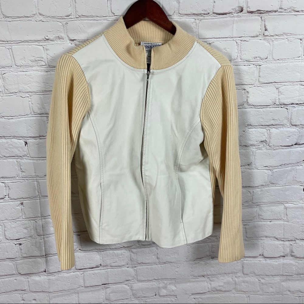 Pendleton leather and wool jacket